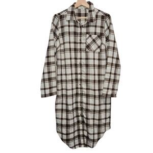 Madison + Hudson Plaid Button-Up Shirt Dress